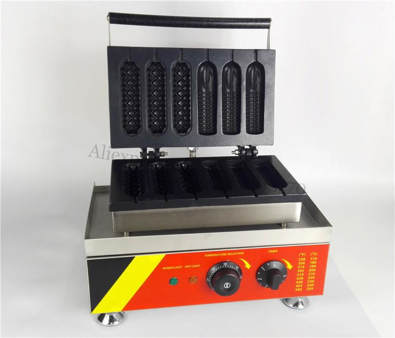 French Corn Waffle Hot Dog Waffle Machine Commercial Lolly Hotdog Sausage 110V 220V 1500W 3+3 Molds
French Corn Waffle Hot Dog Waffle Machine Commercial Lolly Hotdog Sausage 110V 220V 1500W 3+3 Molds