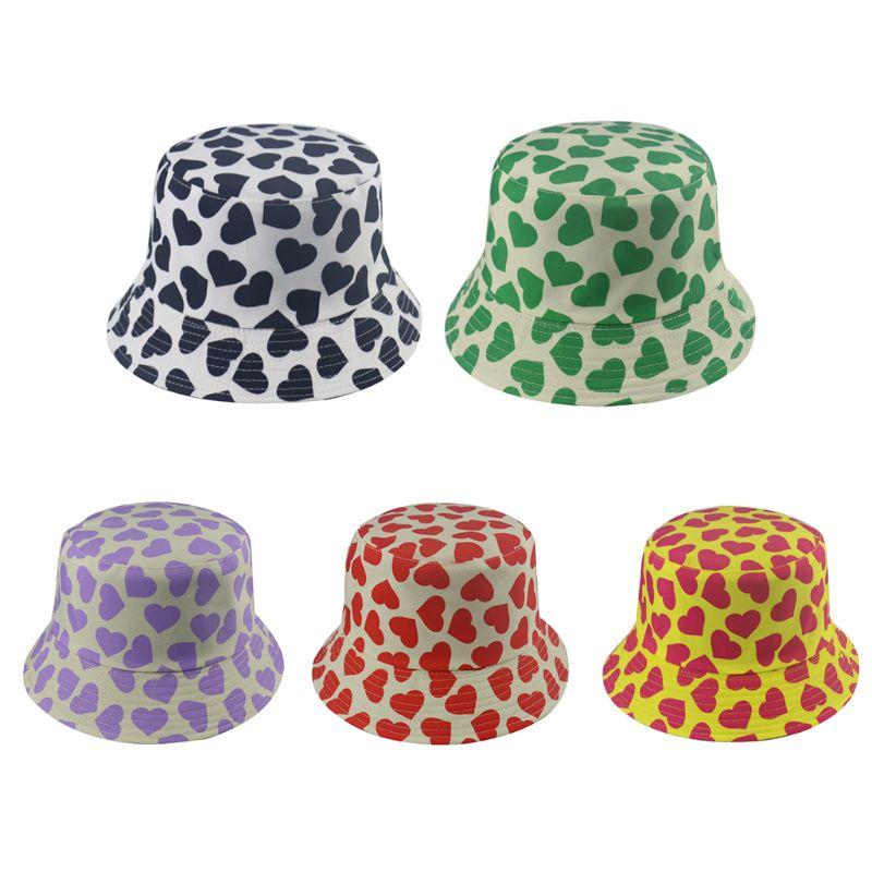 Unisex Packable Cotton Bucket Hat Sweet Love Heart Printed Panama Fisherman Cap 28GD
Unisex Packable Cotton Bucket Hat Sweet Love Heart Printed Panama Fisherman Cap 28GD
