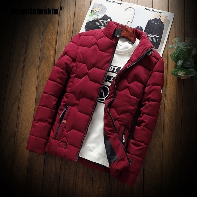 Winter Men Jacket Men's Casual Thicken Warm Cotton Jacket Slim Clothes Youth Soild Jacket Men's Wear 201116