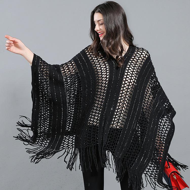 2020 new products ladies shawl cloak European and American style sequins hollow shawl cloak scarf
2020 new products ladies shawl cloak European and American style sequins hollow shawl cloak scarf