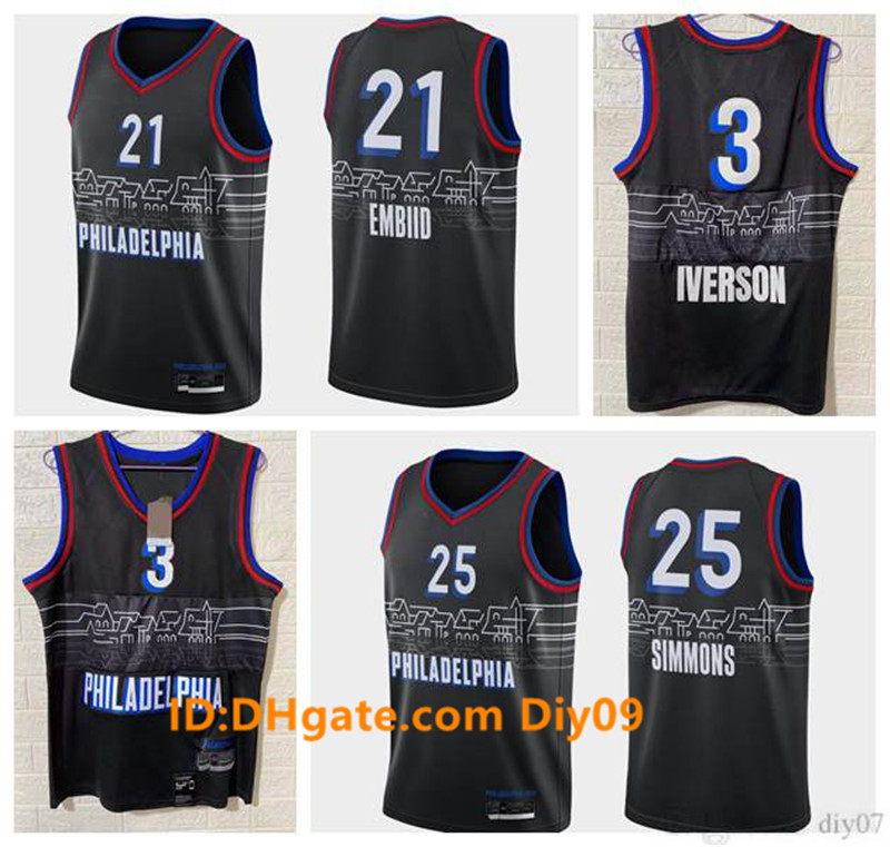 City 25 Ben Simmons 21 Joel Embiid 3 Iverson Philadelphia 76ers 2020-21 New Uniform Swingman Black Basketball Jerseys, Black;red
City 25 Ben Simmons 21 Joel Embiid 3 Iverson Philadelphia 76ers 2020-21 New Uniform Swingman Black Basketball Jerseys, Black;red