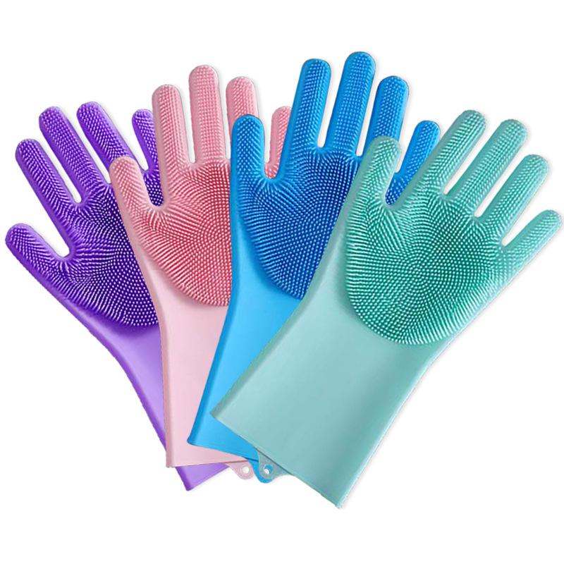 Thickened Kitchen Silica Gel Wash Dishes Gloves Magic Household Rubber Multi-functional Wash Dishes Brush Household Cleaning Use
Thickened Kitchen Silica Gel Wash Dishes Gloves Magic Household Rubber Multi-functional Wash Dishes Brush Household Cleaning Use