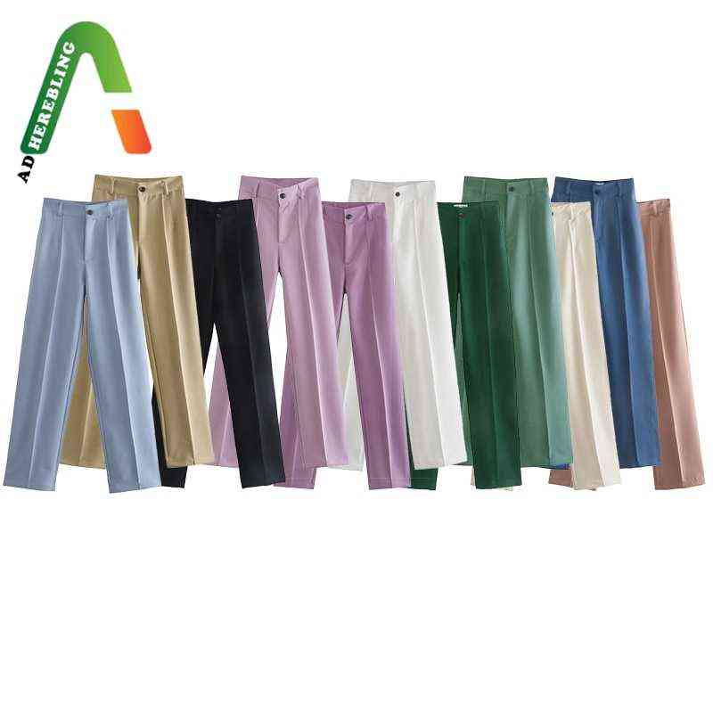 Adherebling Traf Za Women Chic Solid Straight Pants High Waist Zipper Fly 2022 Spring Trouser Suits Office Wear Female Trousers 220118, Khaki-pant
Adherebling Traf Za Women Chic Solid Straight Pants High Waist Zipper Fly 2022 Spring Trouser Suits Office Wear Female Trousers 220118, Khaki-pant