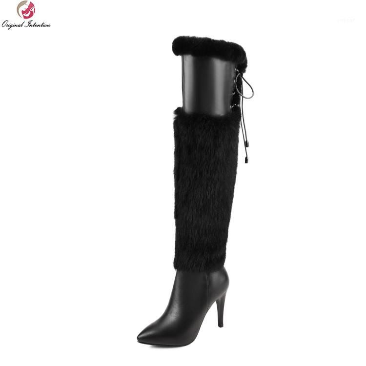 Original Intention Elegant Women Over-the-Knee Boots Fur Cow Leather Pointed Toe Thin Heels Boots Shoes Woman US Size 4-8.51, Ef05912
Original Intention Elegant Women Over-the-Knee Boots Fur Cow Leather Pointed Toe Thin Heels Boots Shoes Woman US Size 4-8.51, Ef05912