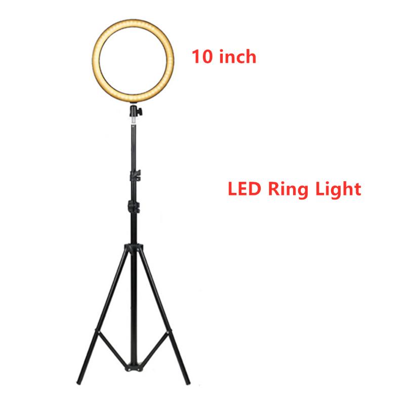26CM/ 10 Inch LED Ring Light Photography Light LED Selfie Ring Lamp Video with 2M Tripod Phone Holder for Makeup Youtube
26CM/ 10 Inch LED Ring Light Photography Light LED Selfie Ring Lamp Video with 2M Tripod Phone Holder for Makeup Youtube