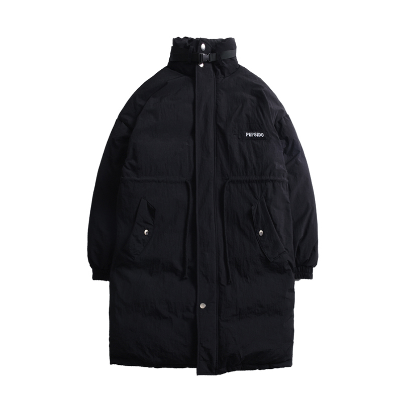 LAPPSTER Winter Jacket Men Parkas Mens Harajuku Thick Long Coat Windbreaker Korean Fashions Embroidery Warm Bubble Jackets 201128