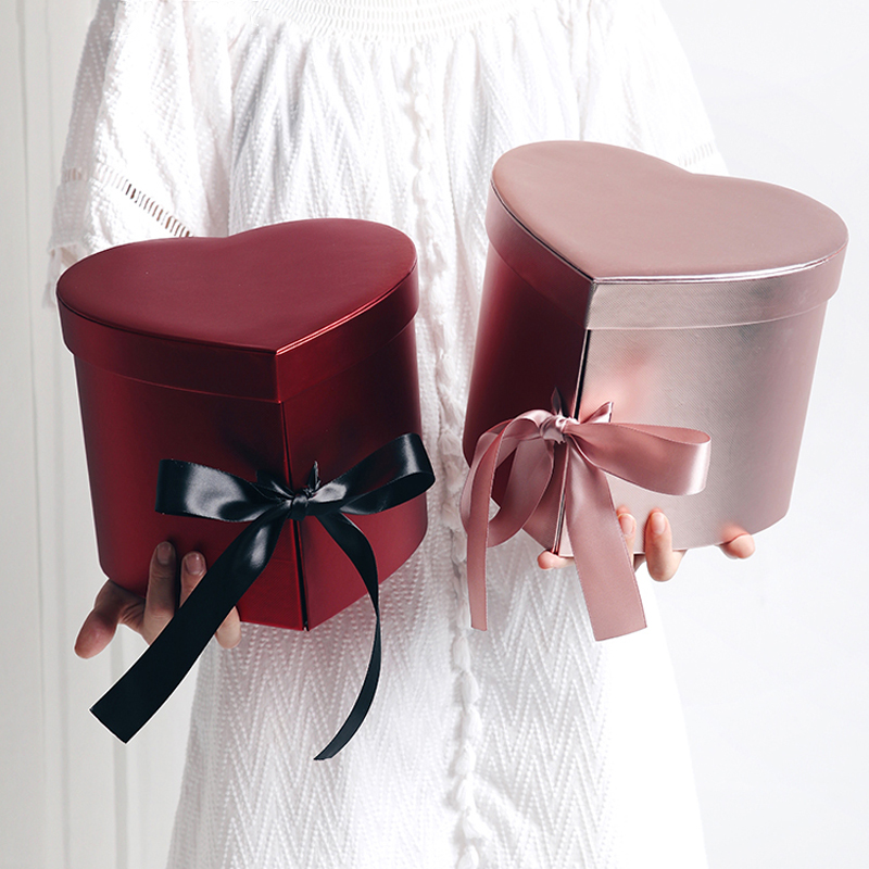 Double Heart High Grade Accompanied By Hand Gift Flower Packaging Box