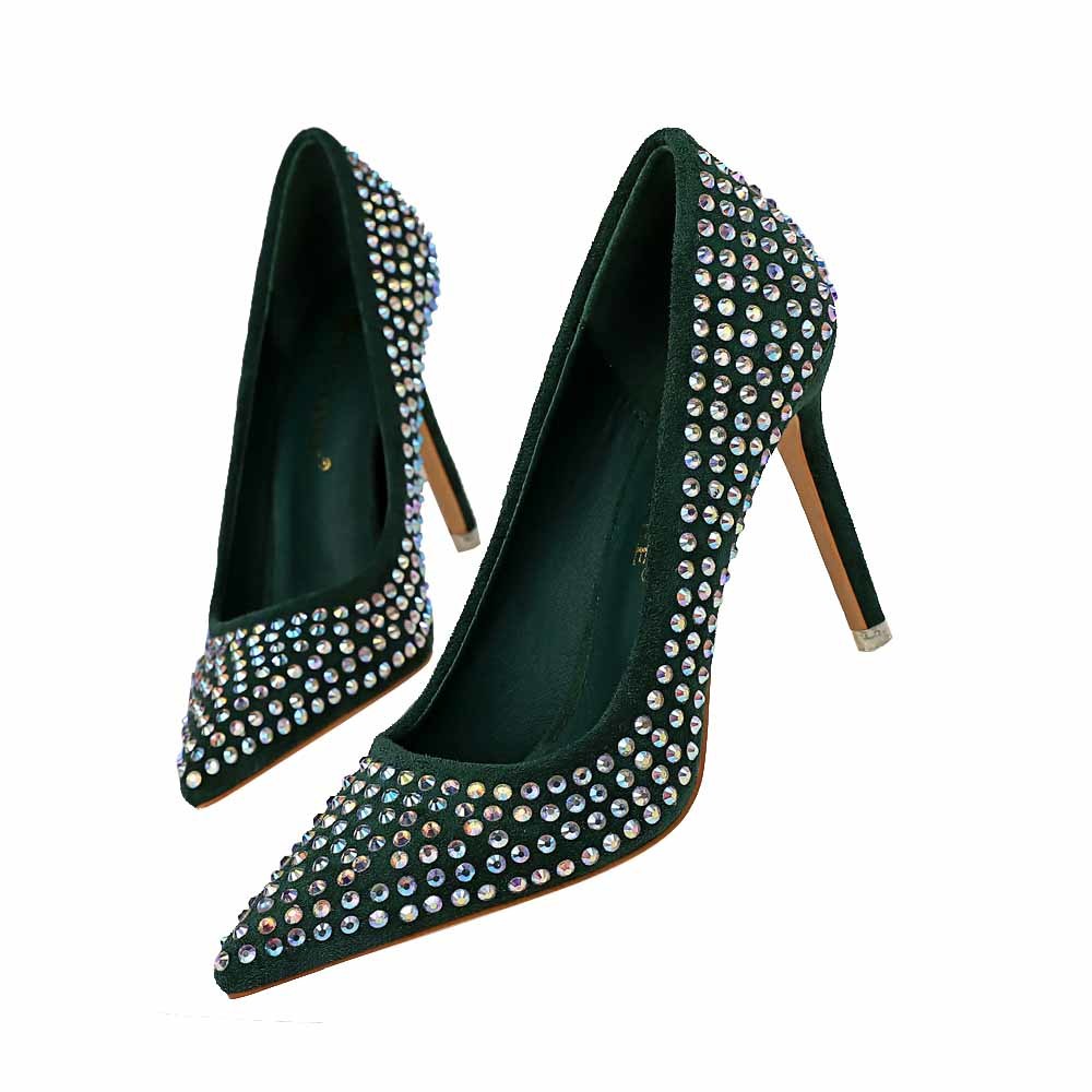 Spring Autumn Leaps of Women 8.5 centimeters Heel Shoes High Heeled Leather Bombs Pointed Diamond 34-40 TYDB, Green
Spring Autumn Leaps of Women 8.5 centimeters Heel Shoes High Heeled Leather Bombs Pointed Diamond 34-40 TYDB, Green