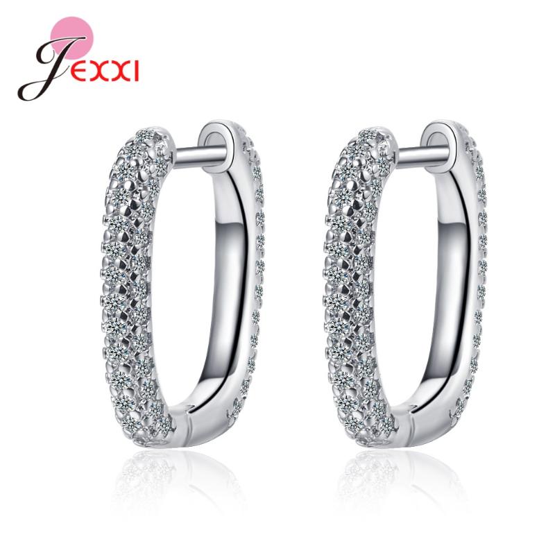 Trendy Clear Shiny CZ Fashion Original 100% 925 Sterling Silver Hoop Earrings Jewelry Luxury Earrings for Women
Trendy Clear Shiny CZ Fashion Original 100% 925 Sterling Silver Hoop Earrings Jewelry Luxury Earrings for Women