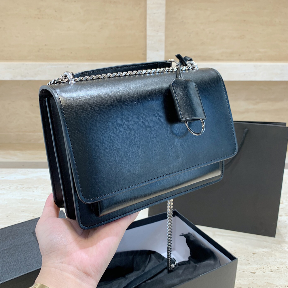 original box high quality flap black leather bag chain handbags fashion medium women crossbody shoulder bags
original box high quality flap black leather bag chain handbags fashion medium women crossbody shoulder bags