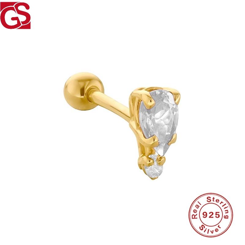 Stud GS 925 Sterling Silver Single Earrings Zircon Oval-shape Boucle Oreille Femme Fashion Piercing For Women Girls
Stud GS 925 Sterling Silver Single Earrings Zircon Oval-shape Boucle Oreille Femme Fashion Piercing For Women Girls