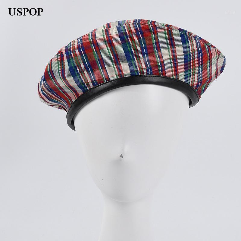 USPOP Women berets plaid cotton beret leather brim adjustable beret hats ne autumn hats1, Lavender
USPOP Women berets plaid cotton beret leather brim adjustable beret hats ne autumn hats1, Lavender