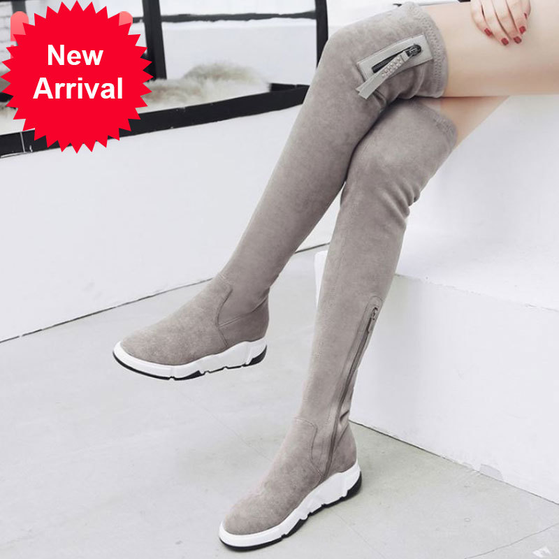 Royal Top quality 2020 leather woman on the knee black zipper stretched toe boots round foot comfortable women's shoes size 34-39
Royal Top quality 2020 leather woman on the knee black zipper stretched toe boots round foot comfortable women's shoes size 34-39