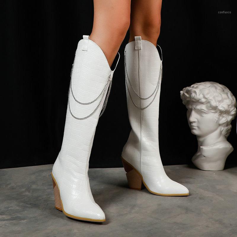 Autumn Winter Fashion Knee High Boots Women Wedges Heel Zipper Western Boots Ladies Chain Pointed Toe Long Black Brown1
Autumn Winter Fashion Knee High Boots Women Wedges Heel Zipper Western Boots Ladies Chain Pointed Toe Long Black Brown1