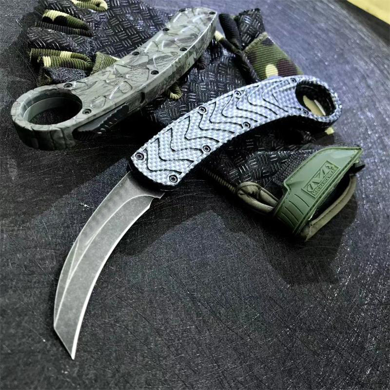 Promotion Auto Tactical Karambit Claw Knife 440C Black Stone Wash Blade Zn-al Alloy Handle Outdoor Survival Knives With Nylon Sheath
Promotion Auto Tactical Karambit Claw Knife 440C Black Stone Wash Blade Zn-al Alloy Handle Outdoor Survival Knives With Nylon Sheath