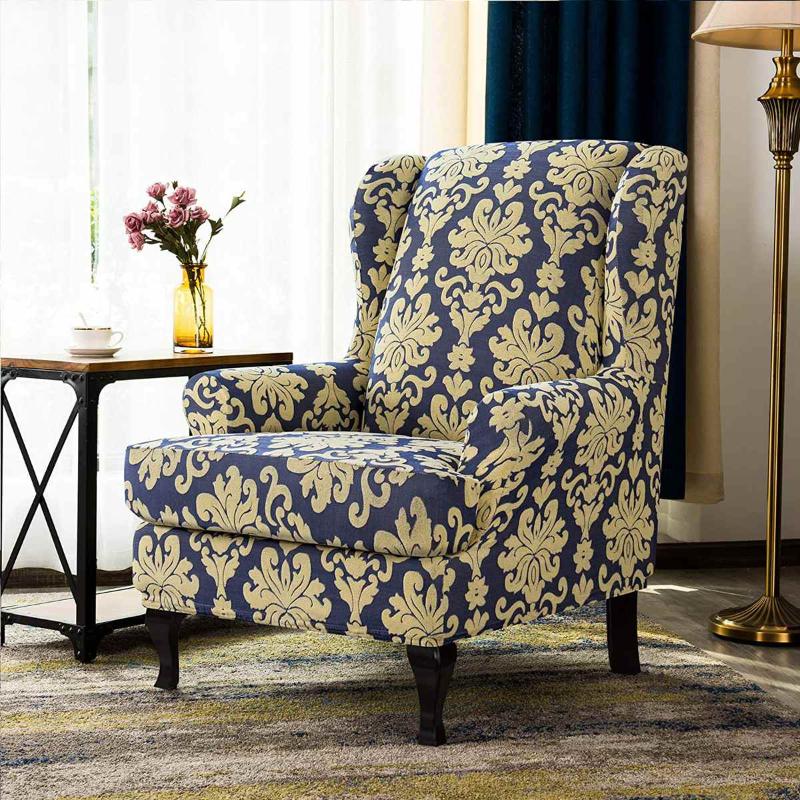 Wing back Chair Cover Jacquard Spandex Stretch Slipcovers for office Chairs Stylish 2 Piece Set With Elastic Band
Wing back Chair Cover Jacquard Spandex Stretch Slipcovers for office Chairs Stylish 2 Piece Set With Elastic Band