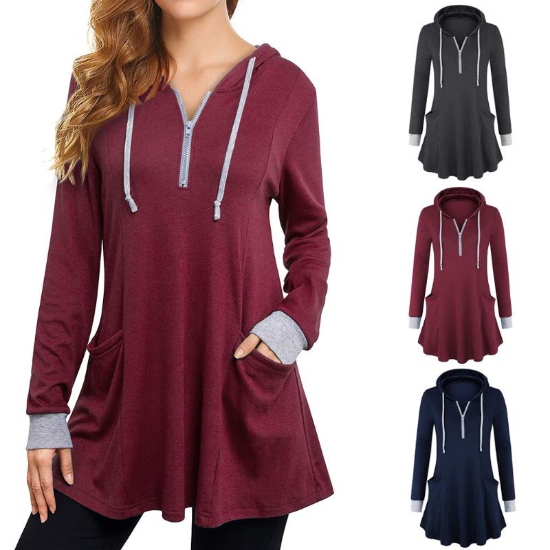 Women' Thin Tunic Hoodies Casual Long Sleeve Zip Up Sweatshirts Female Pullover Long Blouse Tops Plus Size Women Clothes @45
Women' Thin Tunic Hoodies Casual Long Sleeve Zip Up Sweatshirts Female Pullover Long Blouse Tops Plus Size Women Clothes @45