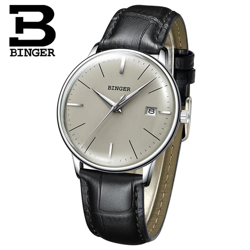 Switzerland BINGER Mechanical Watch Men Men's Automatic Watches Sapphire Wrist Watch Male Waterproof Reloj Hombre, Leather white gold
Switzerland BINGER Mechanical Watch Men Men's Automatic Watches Sapphire Wrist Watch Male Waterproof Reloj Hombre, Leather white gold