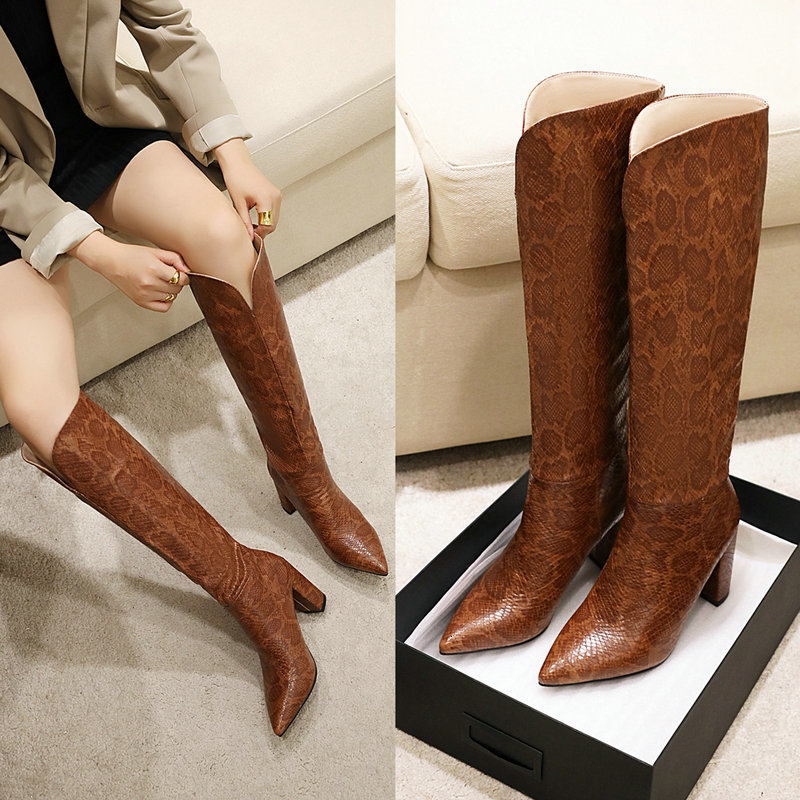 2021 Plus Size 34-43 Print Western New Brand Women Thick Heels Knee High Boots Pointed Toe Ladies Shoes 1egd, Beige
2021 Plus Size 34-43 Print Western New Brand Women Thick Heels Knee High Boots Pointed Toe Ladies Shoes 1egd, Beige