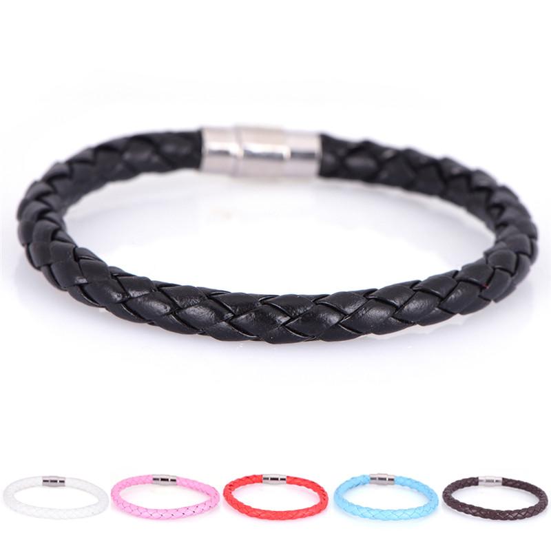 New 100% Genuine Braided Leather Bracelet Jewelry Men Women Stainless Steel Magnetic Clasp Male Bracelets Bangles
New 100% Genuine Braided Leather Bracelet Jewelry Men Women Stainless Steel Magnetic Clasp Male Bracelets Bangles