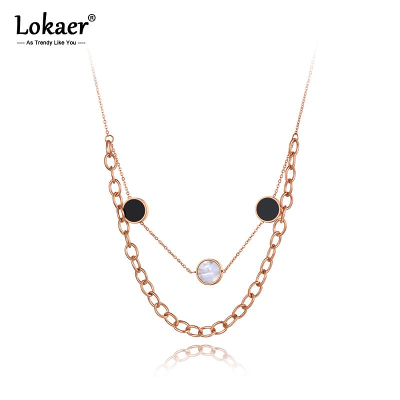 Lokaer Original Double Layer Round Pendant Necklace For Women Stainless Steel Bohemia Acrylic & Shell Choker Necklace N20134
Lokaer Original Double Layer Round Pendant Necklace For Women Stainless Steel Bohemia Acrylic & Shell Choker Necklace N20134