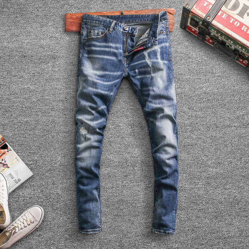 2021 New Italian Style Fashion Men Jeans High Quality Retro Blue Slim Fit Casual Denim Trousers Streetwear Vintage Designer Hip Hop Pants 5a
2021 New Italian Style Fashion Men Jeans High Quality Retro Blue Slim Fit Casual Denim Trousers Streetwear Vintage Designer Hip Hop Pants 5a