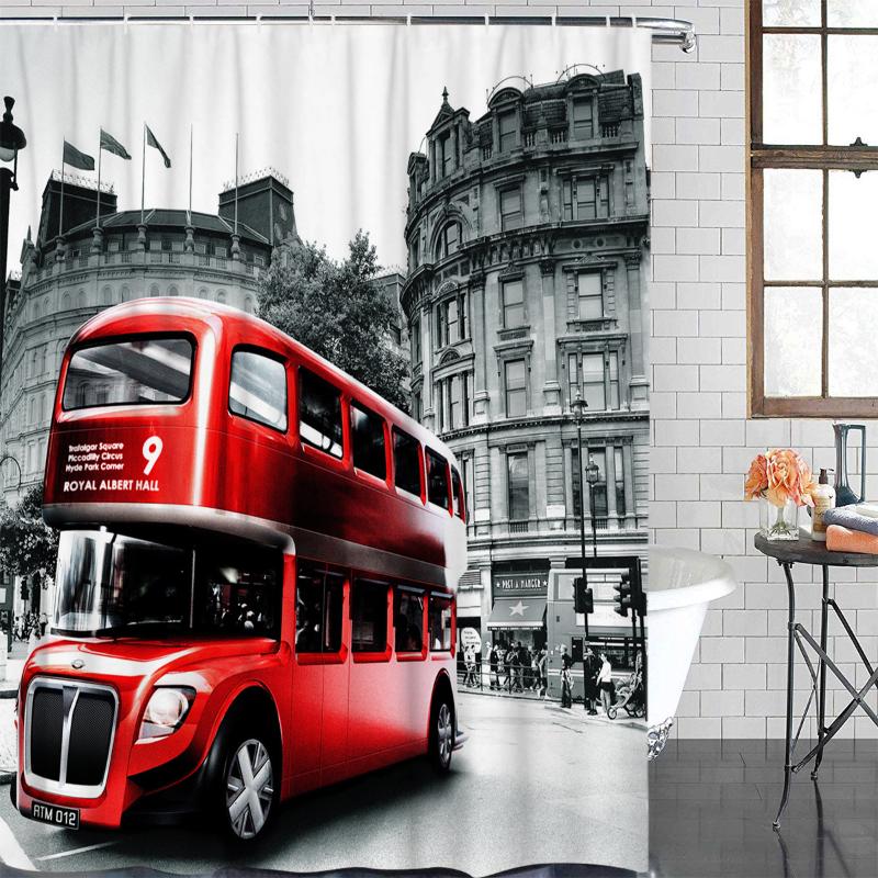 Bathroom Curtain Red Bus London Street Scenery Waterproof Fabric Shower Curtain Bathroom Decoration Shower
Bathroom Curtain Red Bus London Street Scenery Waterproof Fabric Shower Curtain Bathroom Decoration Shower