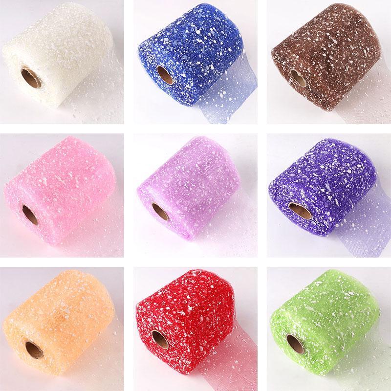 15cm wide Snowflake mesh Tulle Yarn for DIY rose bouquet packaging gift Wrapping Decoration Wedding Festive party favors Supplie1
15cm wide Snowflake mesh Tulle Yarn for DIY rose bouquet packaging gift Wrapping Decoration Wedding Festive party favors Supplie1