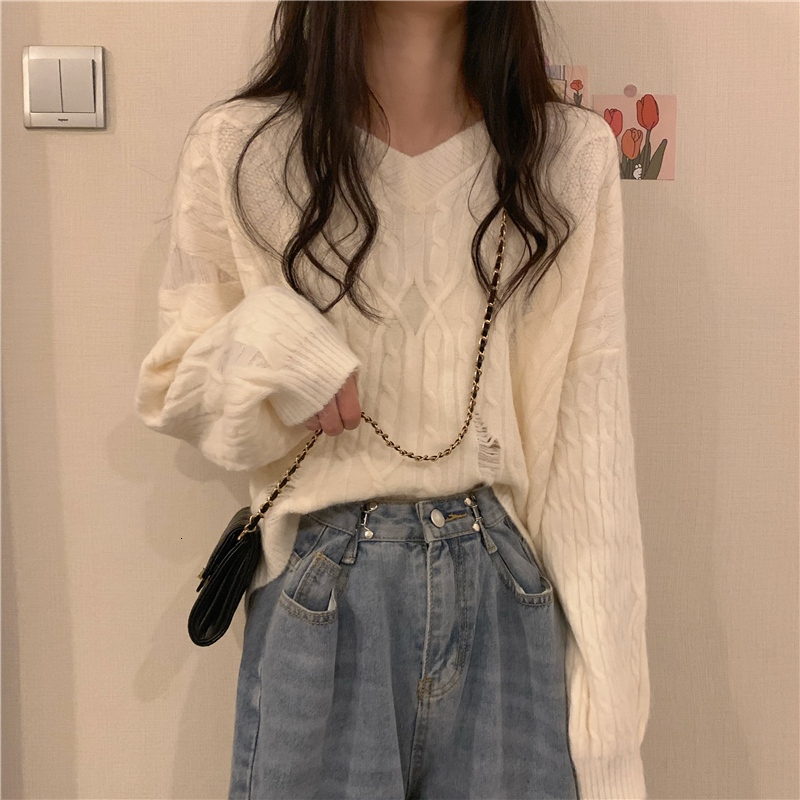 2021 Twist Women's Knitted Fall and Winter Wear New Loose Sweater Lazy White Coat Tide X6QK
2021 Twist Women's Knitted Fall and Winter Wear New Loose Sweater Lazy White Coat Tide X6QK