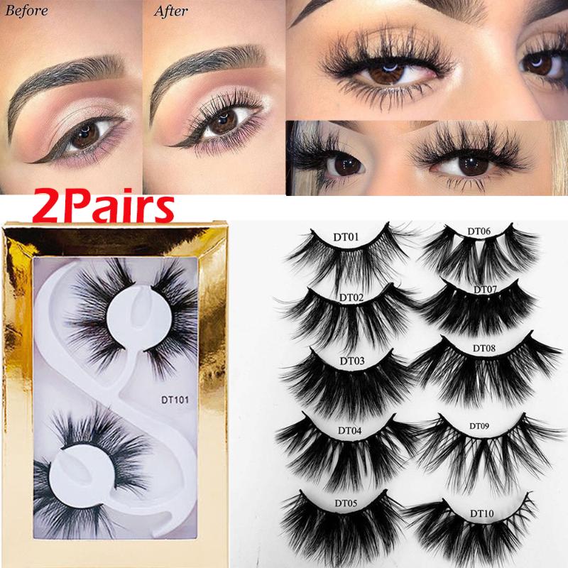 2 Pairs 3D Mink Hair False Eyelashes Fluffy Criss-cross Handmade Dramatic Long Natural Lashes Extension Eye Makeup Tools
2 Pairs 3D Mink Hair False Eyelashes Fluffy Criss-cross Handmade Dramatic Long Natural Lashes Extension Eye Makeup Tools