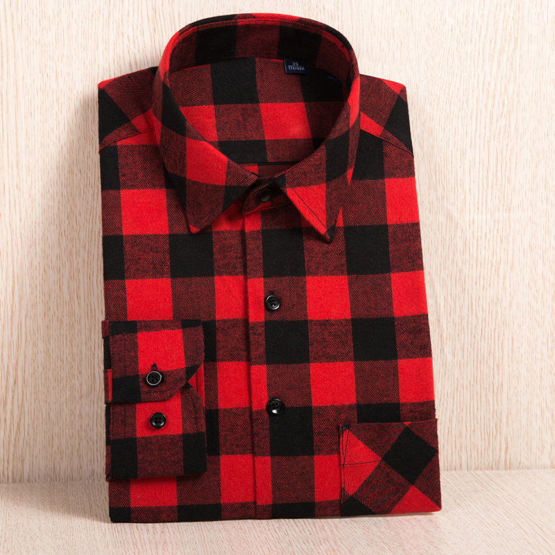 New Men's Plaid Flannel Shirt Plus Size 5XL 6XL Soft Comfortable Spring Male Slim Fit Business Casual Long-sleeved Shirts Y200104