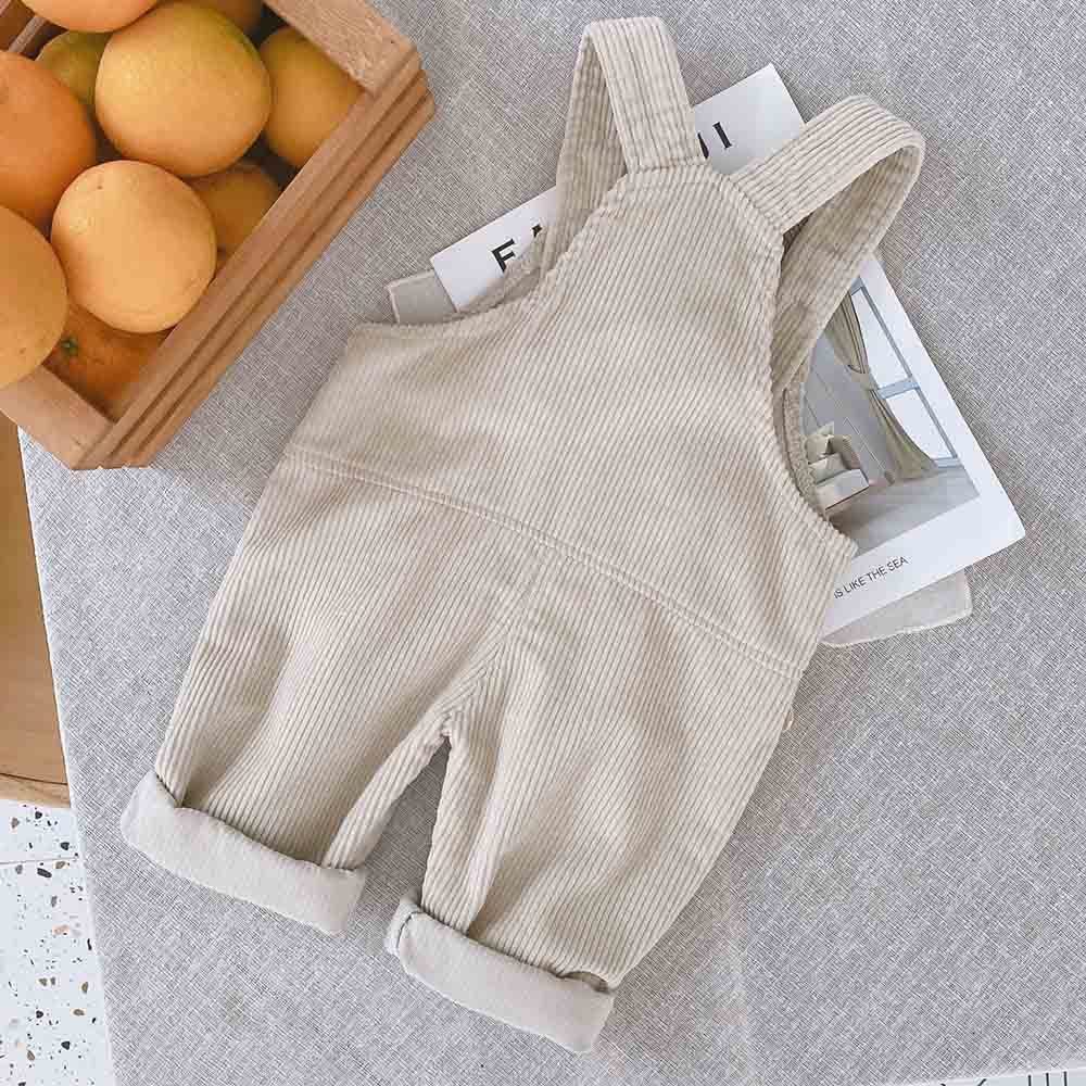 Halilo Baby Boy Overalls Solid Color Autumn Winter Corduroy Girls Jumpsuit Casual Loose Infant Kids Jumpsuit Pants 201128