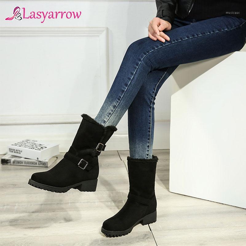 Lasyarrow 2020 fashion winter boots round toe buckle faux fur mid calf boots for women warm plush snow big size 33-441, Beige
Lasyarrow 2020 fashion winter boots round toe buckle faux fur mid calf boots for women warm plush snow big size 33-441, Beige