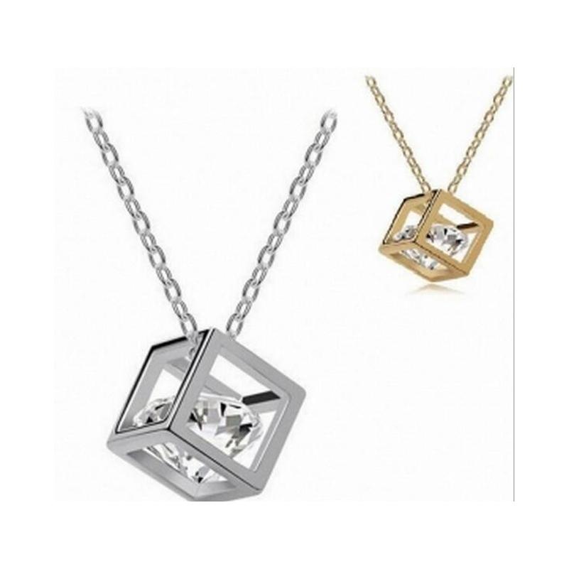 Fashion Love Cube Three-Dimensional Necklace Wild Crystal Small Box Short Clavicle Chain Pendant Necklace Wholsale Shipping 5Qvz9 A0Yjs, Silver
Fashion Love Cube Three-Dimensional Necklace Wild Crystal Small Box Short Clavicle Chain Pendant Necklace Wholsale Shipping 5Qvz9 A0Yjs, Silver
