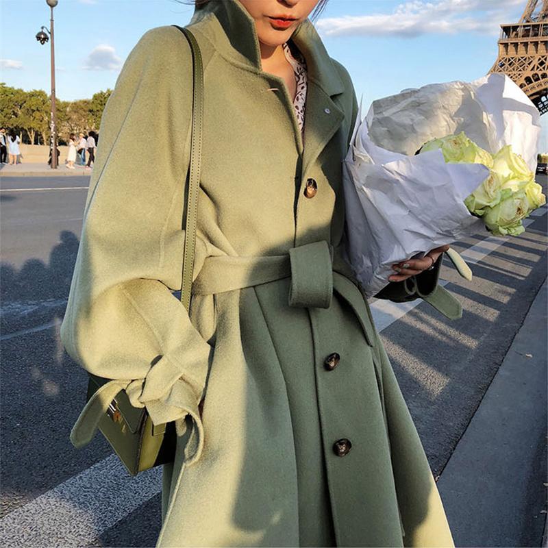 Winter Thick Female Woolen Coats Turn-down Collar Single-breasted Pocket Belted Women Blend Coats 2020 Women Long Coat, Black
Winter Thick Female Woolen Coats Turn-down Collar Single-breasted Pocket Belted Women Blend Coats 2020 Women Long Coat, Black