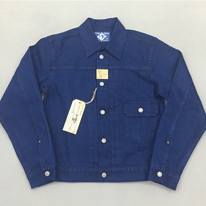 indigo 13oz denim savage jacket 506xx type 1 vintage male autumn short jean jkt NR16
indigo 13oz denim savage jacket 506xx type 1 vintage male autumn short jean jkt NR16