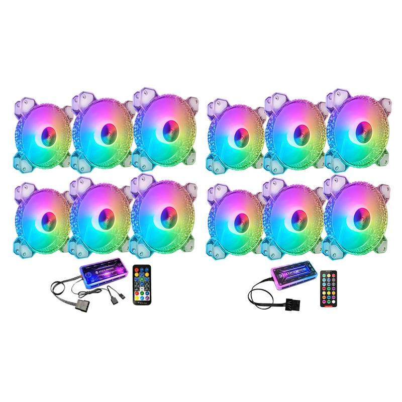 COOLMOON Crystal Diamond RGB Sets, 12cm Silent Long-Life RGB Light Emitting Case Cooling Fan Set for PC
COOLMOON Crystal Diamond RGB Sets, 12cm Silent Long-Life RGB Light Emitting Case Cooling Fan Set for PC
