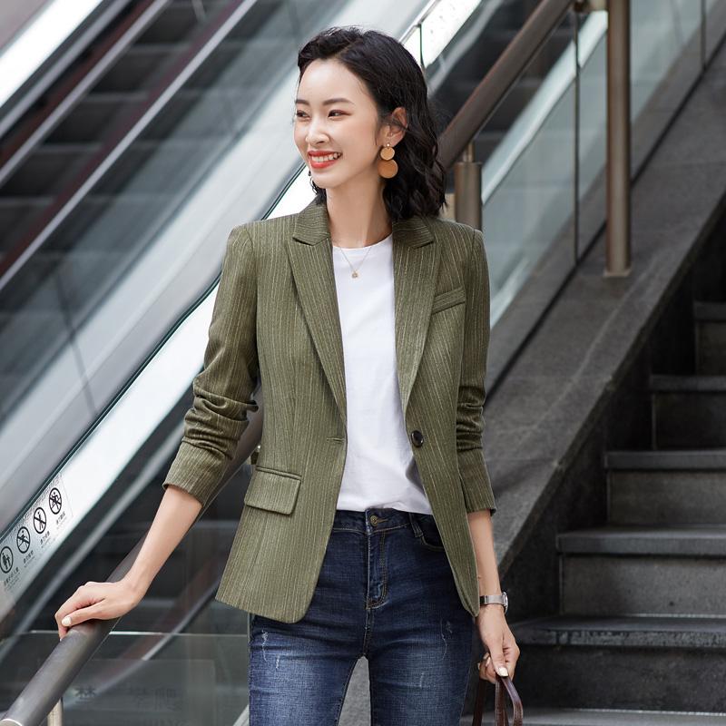 Small suit coat women' short style 2020 spring and Autumn New Korean version of slim temperament women' casual suit, Bean green suit
Small suit coat women' short style 2020 spring and Autumn New Korean version of slim temperament women' casual suit, Bean green suit