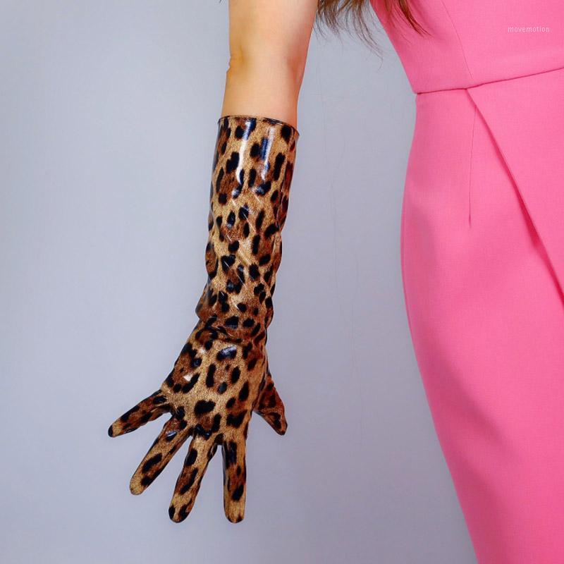Leopard Mid-Length Gloves 40cm Female Faux Leather Bright Patent Leather Women Gloves Brown Leopard Slim Hand WPU2891
Leopard Mid-Length Gloves 40cm Female Faux Leather Bright Patent Leather Women Gloves Brown Leopard Slim Hand WPU2891