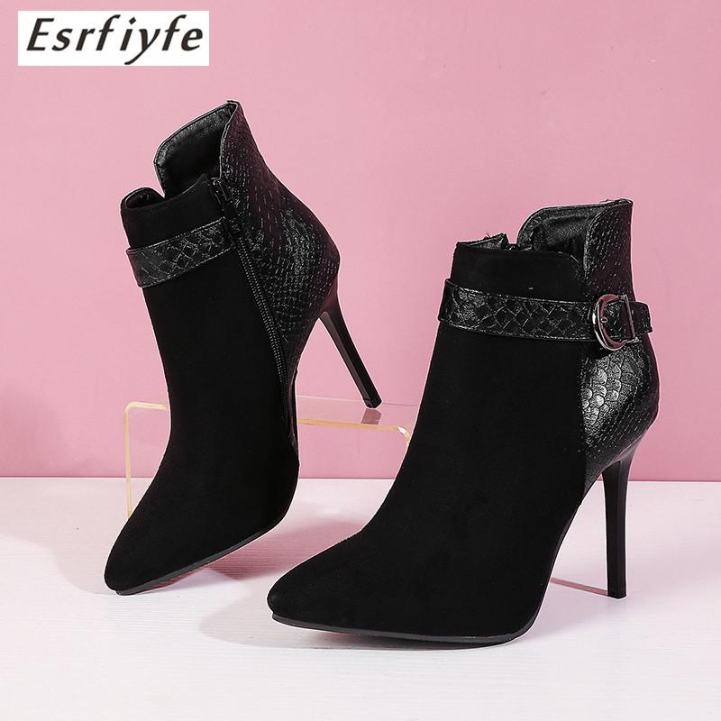 ESRFIYFE Women Ankle Boots Thin High Heels Snake Print Short Boots 2020 New Autumn Winter Pointed Toe Stiletto Shoes Large Size, Black
ESRFIYFE Women Ankle Boots Thin High Heels Snake Print Short Boots 2020 New Autumn Winter Pointed Toe Stiletto Shoes Large Size, Black