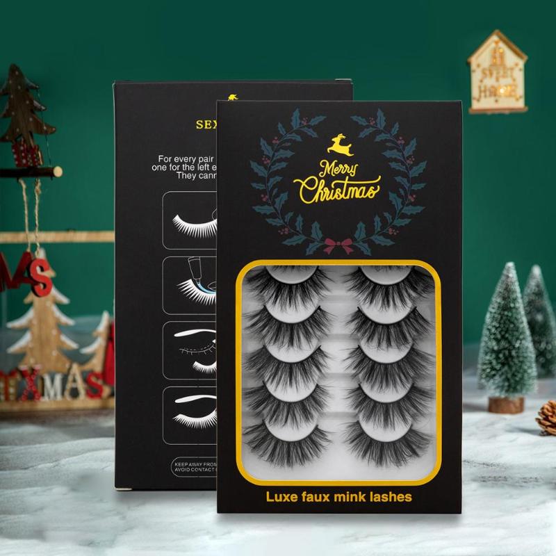 SEXYSHEEP Christmas 8 Pairs lashes Natural long 3D Faux Mink Eyelashes Thick HandMade Full Strip Lashes False lash
SEXYSHEEP Christmas 8 Pairs lashes Natural long 3D Faux Mink Eyelashes Thick HandMade Full Strip Lashes False lash