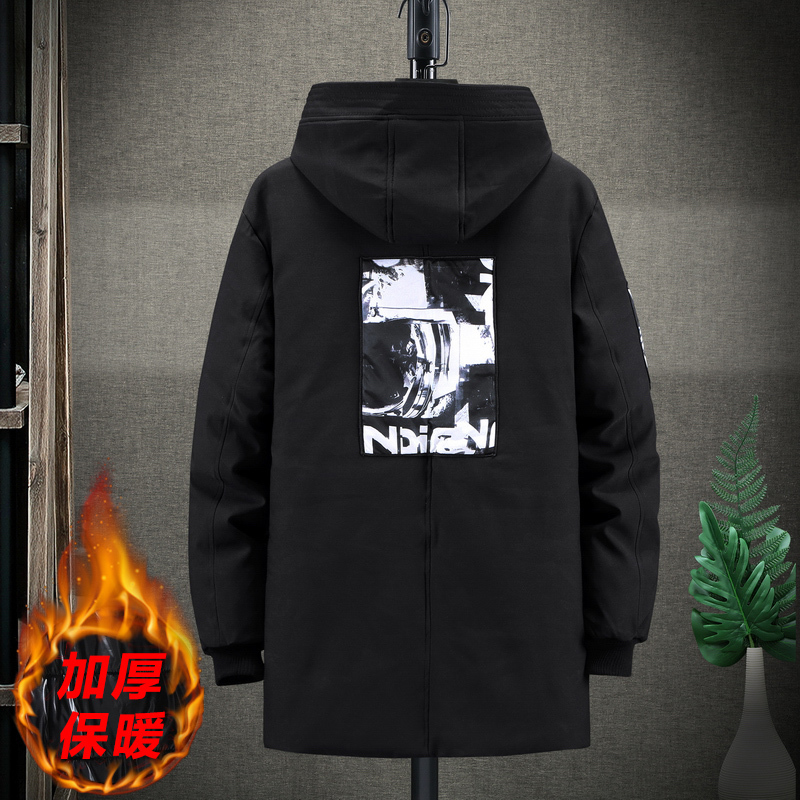 Winter Men's Down Cotton Coat Hooded Warm Jacket Black Windproof Parka Large Size 4XL-9XL 201028