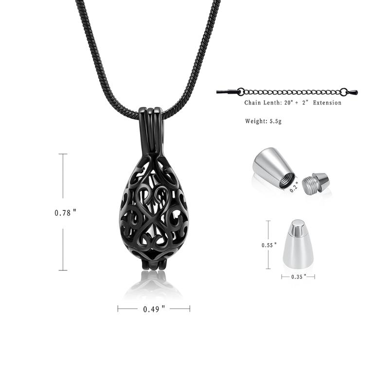 IJD20002 Newest Stainless Steel Cremation Hollow Teardrop Shape Pendant For Ashes Urn Necklace Memorial Keepsake For Jewelry
IJD20002 Newest Stainless Steel Cremation Hollow Teardrop Shape Pendant For Ashes Urn Necklace Memorial Keepsake For Jewelry