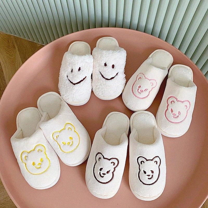 Winter Warm Home Slippers Cute Bear Smiley Women Cotton White Slippers Casual Indoor Non Slip Plush Light Ladies Female Shoes #az1o, Pink
Winter Warm Home Slippers Cute Bear Smiley Women Cotton White Slippers Casual Indoor Non Slip Plush Light Ladies Female Shoes #az1o, Pink