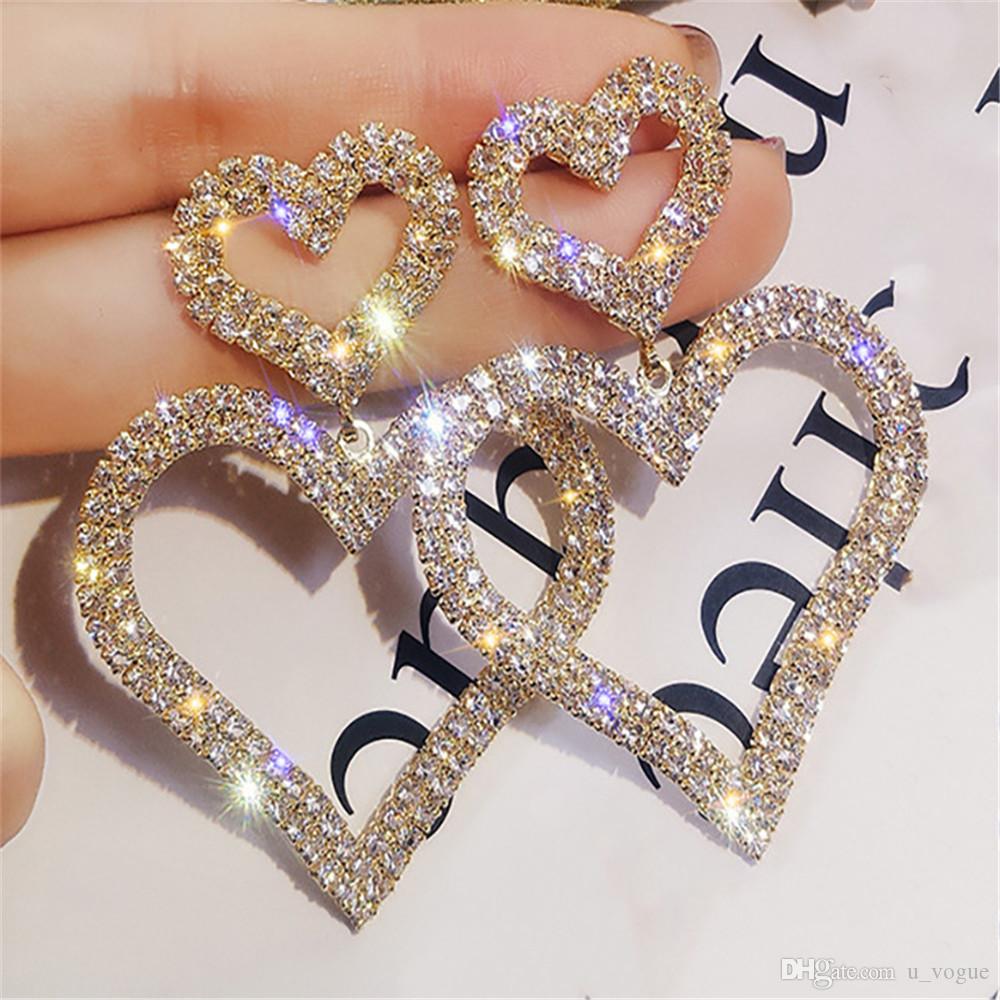 Special Price Fashion Exaggerated Crystal Double Heart Earrings Contracted Joker Long Women Drop Earrings Jewelry Gifts
Special Price Fashion Exaggerated Crystal Double Heart Earrings Contracted Joker Long Women Drop Earrings Jewelry Gifts