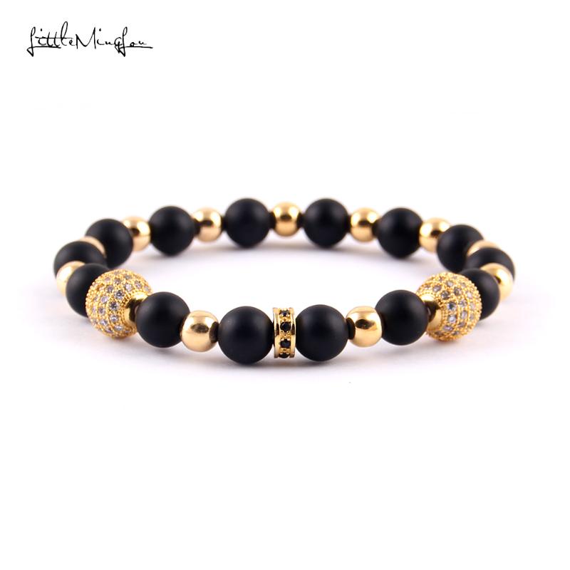Natural stone beads Bracelet Luxury Pave white zircon Ball & Rim charm men Bracelets & Bangles for men Jewelry pulsera hombres 
Natural stone beads Bracelet Luxury Pave white zircon Ball & Rim charm men Bracelets & Bangles for men Jewelry pulsera hombres
