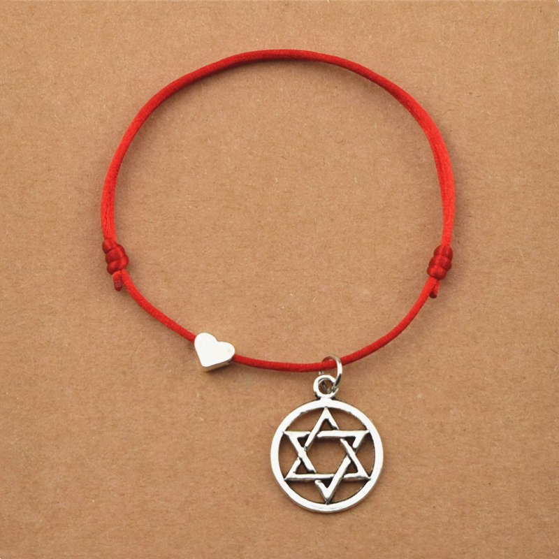 Handmade Red Cord String Heart Je Star Charm Round Magen Star of David Pendant Bracelet for Women Men Party Jewelry Gifts
Handmade Red Cord String Heart Je Star Charm Round Magen Star of David Pendant Bracelet for Women Men Party Jewelry Gifts
