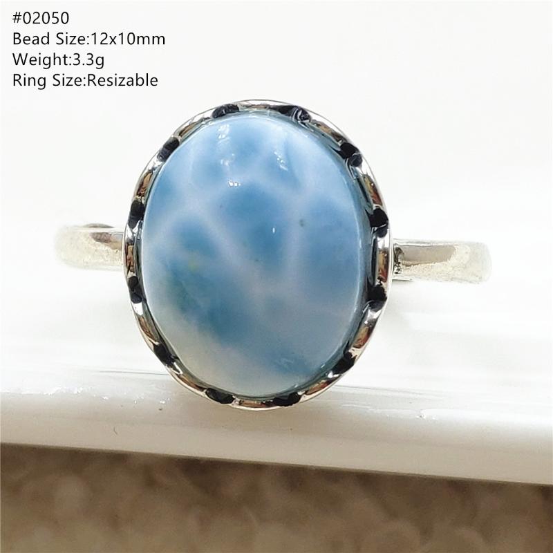 Natural Blue Green Larimar Gemstone Adjustable Ring Gemstone 925 Sterling Silver For Women Men Water Pattern
Natural Blue Green Larimar Gemstone Adjustable Ring Gemstone 925 Sterling Silver For Women Men Water Pattern