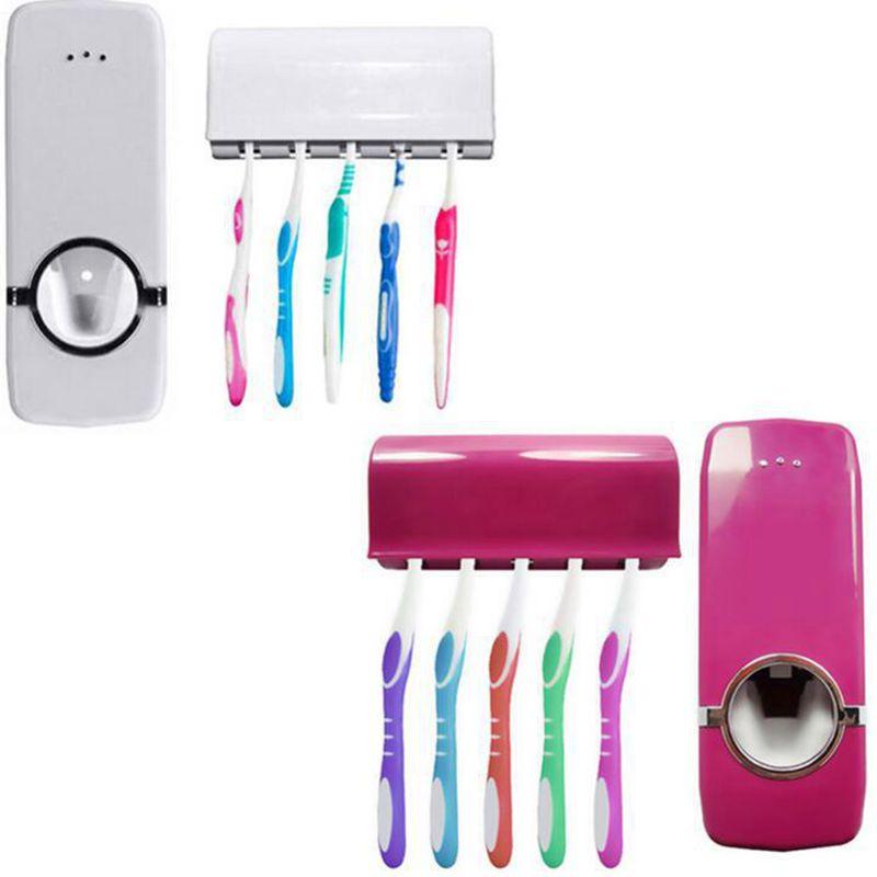 1 Set Tooth Brush Holder Automatic Toothpaste Dispenser + 5 Toothbrush Holder Toothbrush Wall Mount Stand Bathroom Tools
1 Set Tooth Brush Holder Automatic Toothpaste Dispenser + 5 Toothbrush Holder Toothbrush Wall Mount Stand Bathroom Tools
