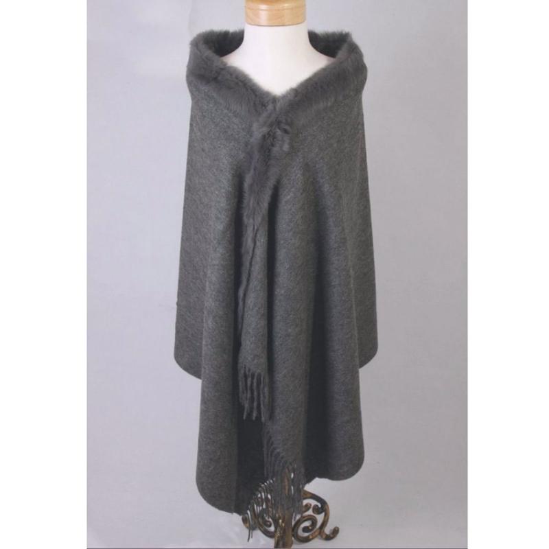 Hot Sale Gray Women's 100% Wool Cape High Quality Fur Cashmere Stole Solid Color Poncho Wrap Oversize 180 x 70cm 011610 
Hot Sale Gray Women's 100% Wool Cape High Quality Fur Cashmere Stole Solid Color Poncho Wrap Oversize 180 x 70cm 011610